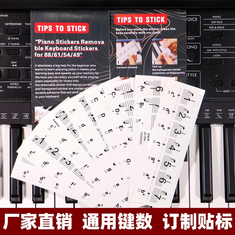 Notenstickers piano